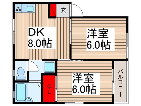 シャトー勝平の物件間取画像